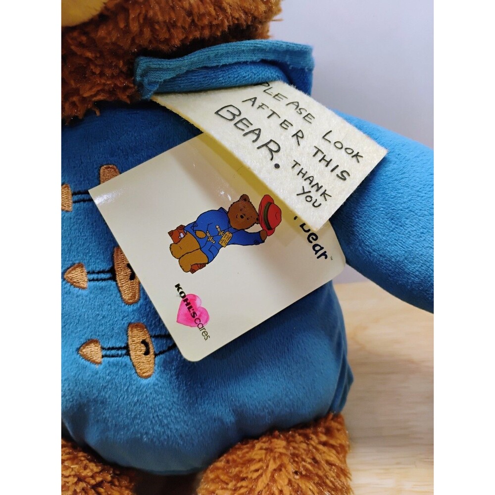 Paddington Bear Kohls Cares Stuffed Plush 14" Teddy Blue Red Hat - Picture 2 of 5
